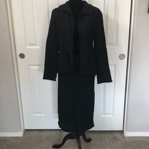 Anne Klein Black Suit Jacket & Skirt